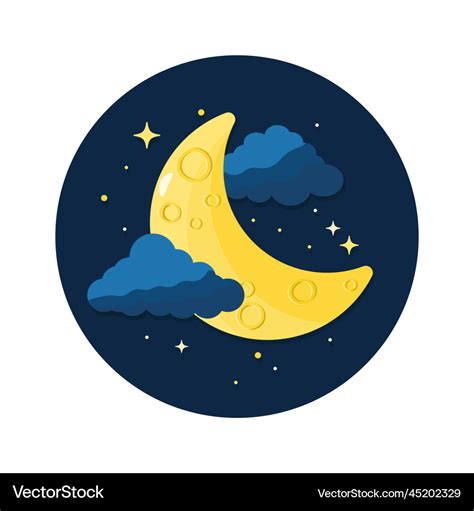 Moon drawing of the night Royalty Free Vector Image