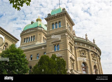 The Swiss government building Bundeshaus or Federal Palace of Switzerland in Berne, Capital City ...