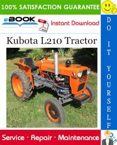 Kubota L210 Tractor Service Repair Manual – PDF Download