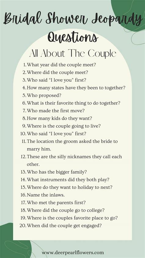 100+ Bridal Shower Jeopardy Questions [2024 Guides]