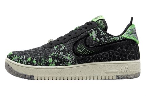 Nike Air Force 1 Crater Flyknit Black Volt DM0590-002 - KicksOnFire.com