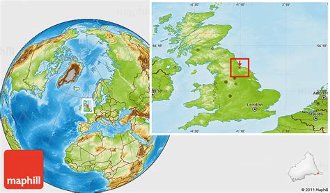 Physical Location Map of Middlesbrough