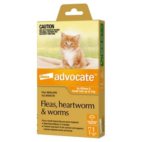 ADVOCATE CAT SMALL ORANGE 0-4KG 1PACK