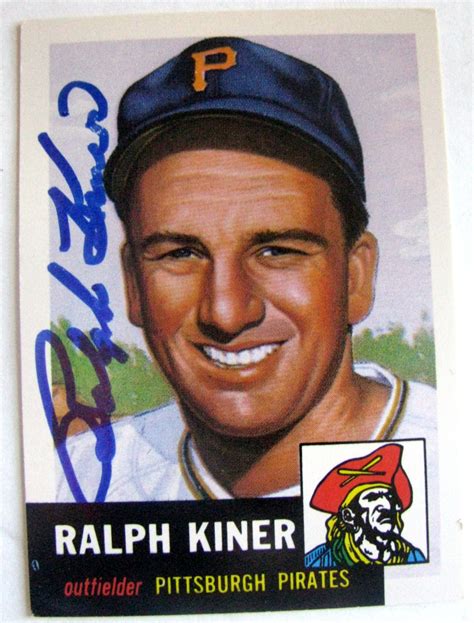 Lot Detail - RALPH KINER "PITTSBURGH PIRATES" SIGNED CARD w/JSA