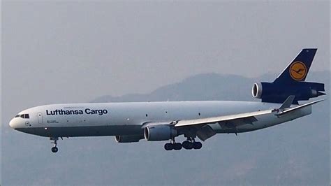 Lufthansa Cargo MD-11F Landing at HongKong Airport - YouTube