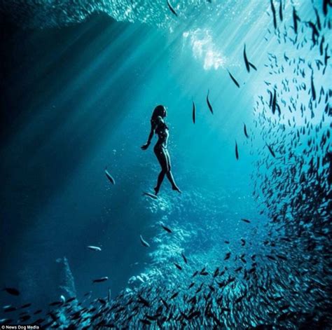 What a catch! Glamorous spear fishing champion | Underwater world, Underwater photos, Underwater ...