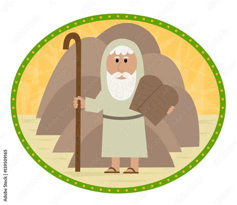 The Ten Commandments - Clip art of Moses carrying the ten commandments ...