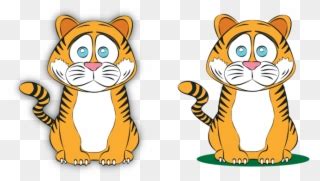 Animal - Sad Tiger Cartoon Png Clipart (#1577456) - PinClipart