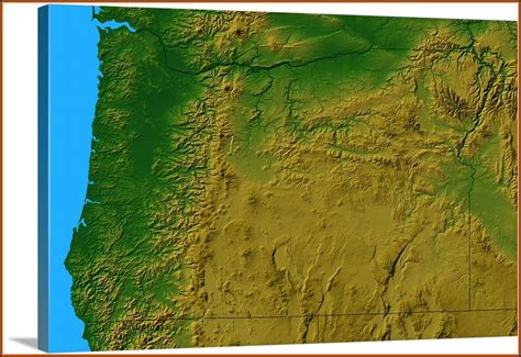 Topographic Map Of Oregon - map : Resume Examples #dP9l6WWVRD