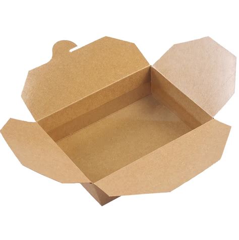 Printed Recycled Brown Kraft Paper Food Box / Wholesale Food Grade ...