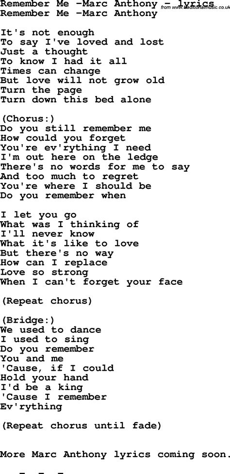 Will You Remember Me Lyrics - LyricsWalls