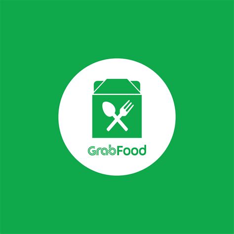 Grab Food application icon design on green background. 13517258 Vector ...