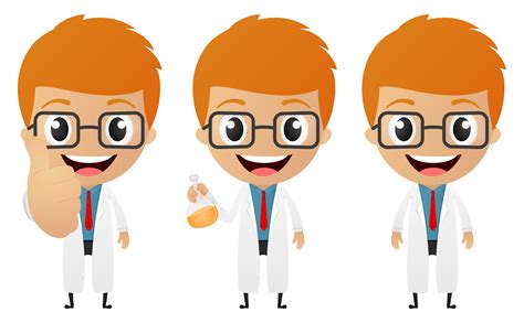 young scientist cartoon 618548 Vector Art at Vecteezy