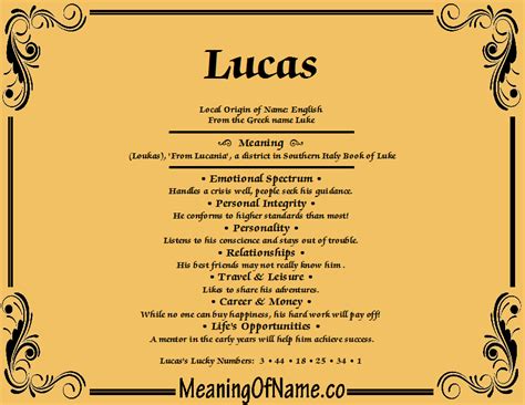 Lucas - Meaning of Name