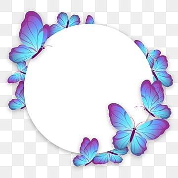 Blue Butterfly Border Designs