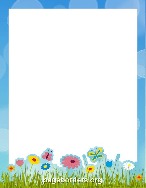 Spring Border: Clip Art, Page Border, and Vector Graphics