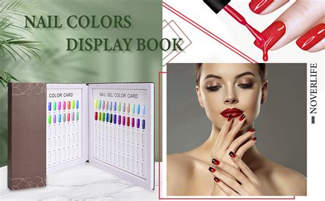 Noverlife Rose 120 Nail Color Display Book, Acrylic UV Gel Nail Polish Display Book with 120 ...