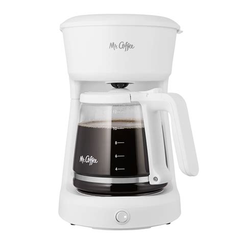 Mr. Coffee 12 Cup Coffee Maker with Easy on/off LED Switch, White ...