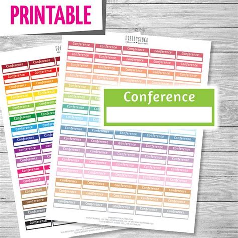 Conference Stickers Printable Conference Stickers Conference