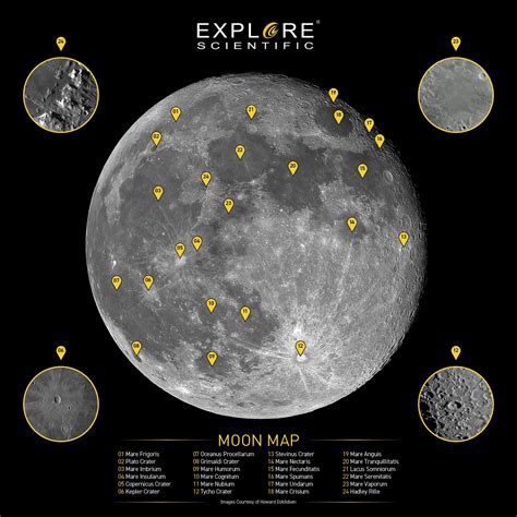 Moon Crater Map (2-Sided) — Explore Scientific