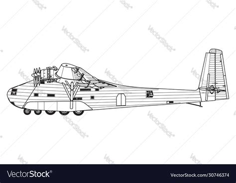 Messerschmitt me 323 gigant Royalty Free Vector Image