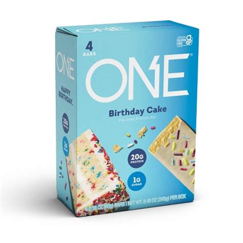 One Bar Protein Bar - Birthday Cake - 4ct : Target