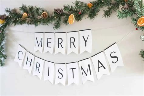 DIY Merry Christmas Banner | Free Printable - The Home Intent