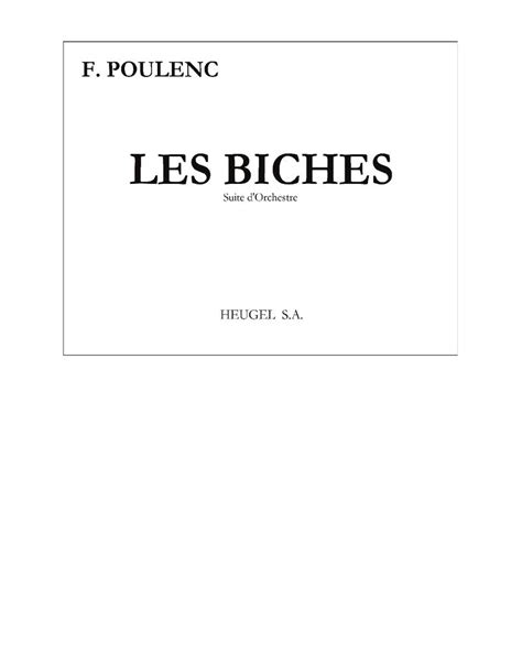 Les Biches: Suite Sheet Music by Francis Poulenc | nkoda | Free 7 days ...