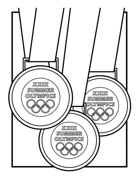 Olympic Medal Clipart Black And White Cross