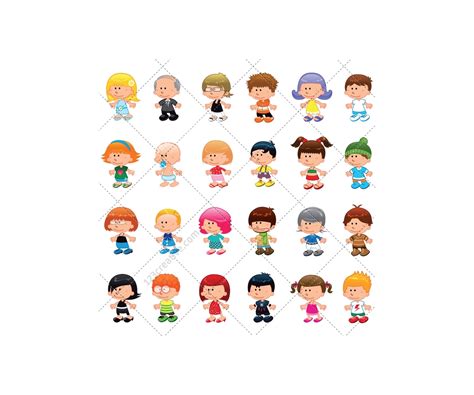 People vector pack - peoples, vector illustration (man, woman, boy, girl, baby, cartoon ...