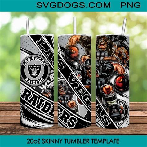 Las Vegas Raiders Mascot 20oz Skinny Tumbler PNG #1