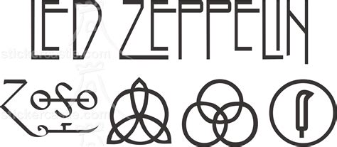 Band sticker - decal, Led Zeppelin | Led zeppelin logo, Led zeppelin ...