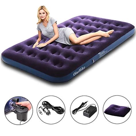 OlarHike Twin Air Mattress with Electric Pump, Portable Air Bed Blow Up ...