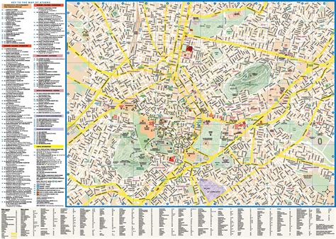 Athens tourist attractions map