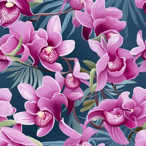 Premium AI Image | Seamless floral pattern background