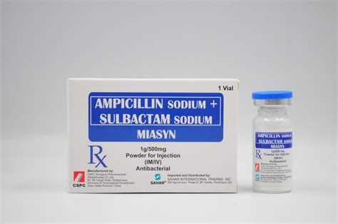 AMPICILLIN SULBACTAM (MIASYN) 1g/500mg | Sahar Pharma