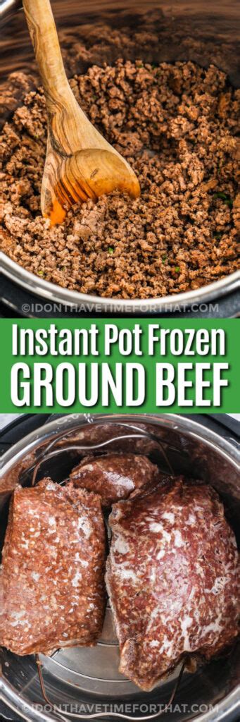 Instant Pot Frozen Ground Beef - I Don't Have Time For That!