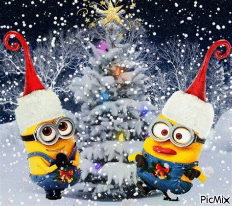 Minions Christmas Gif