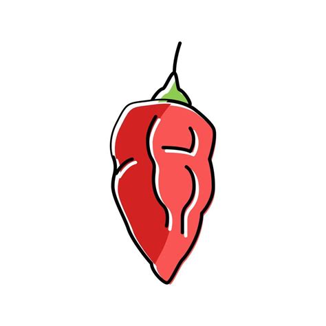 ghost pepper color icon vector illustration 19526495 Vector Art at Vecteezy