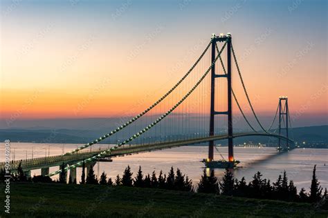 1915 Canakkale Bridge in Canakkale, Turkey. World's longest suspension ...