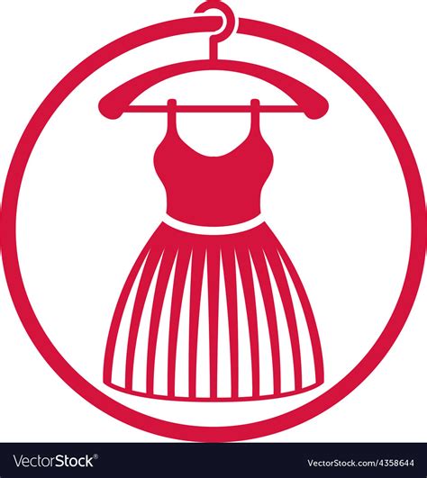 Cloth icon dress with a skirt Royalty Free Vector Image