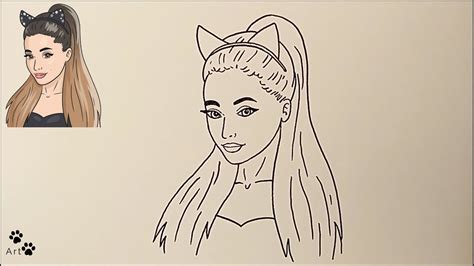 How to draw Ariana Grande /Dangerous woman - YouTube