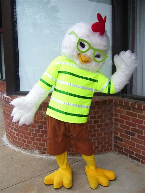 New Adult Foam Chicken Little Party Mascot Costume Christmas Fancy Dress Halloween Girl Mascot ...