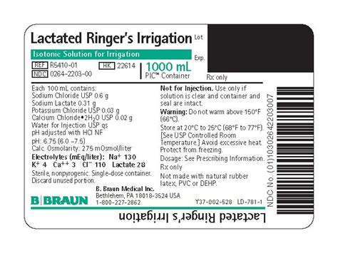 Lactated Ringers Information, Side Effects, Warnings and Recalls