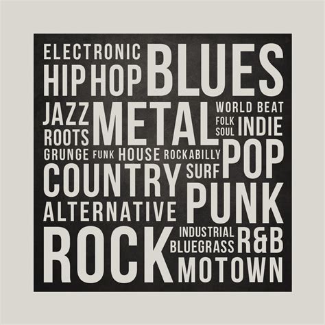 Music Genres Art Print by ManMade Art – ManMade Art Inc.