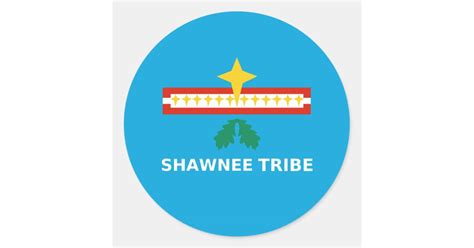 Flag of The Shawnee Tribe of Oklahoma Classic Round Sticker | Zazzle