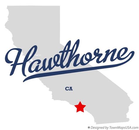 Map of Hawthorne, CA, California