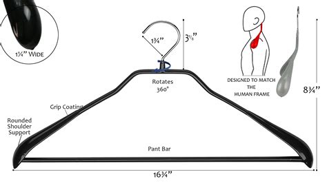 BodyForm, 42-LS, Pant Bar Hanger, Black – Reston Lloyd