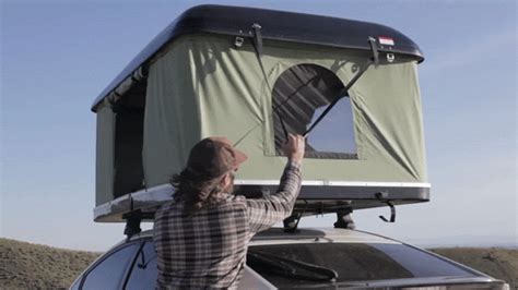 These people designed a hard shell pop-up tent that sits on top of your car