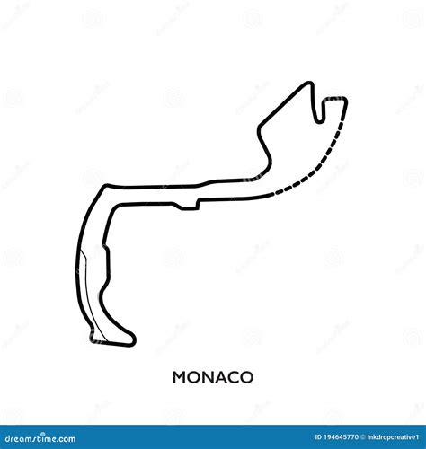 Monaco Circuit, Monaco. Motorsport Race Track Vector Map ...